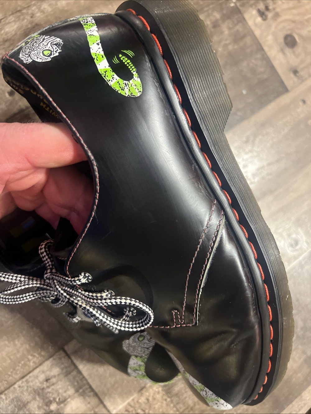 Dr. Martens x Beetlejuice 1461 WB Leather Oxford Shoes Men’s 10 Rare Collab - Picture 9 of 10